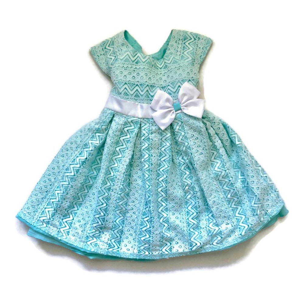 Jona Michelle - Aqua Lace Easter Dress
